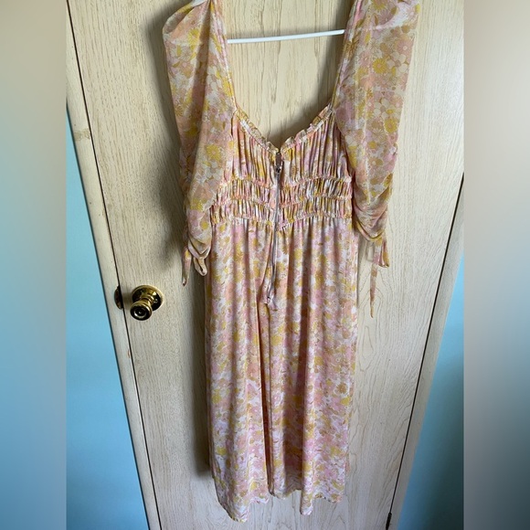 For Love & Lemons Eden Silk-Blend Midi Dress Women's sz Small READ - Picture 8 of 16